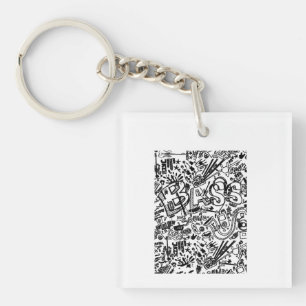 Guitar Lover Gitarrenmuster - Geschenk Schlüsselanhänger