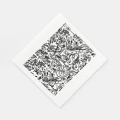 Guitar Lover | Gitarrenmuster - Geschenk Serviette (Ecke)