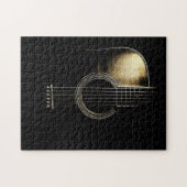 Guitar Lover | Gitarrenstrahl ist schwarz Puzzle (Horizontal)