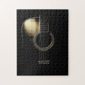 Guitar Lover | Gitarrenstrahl ist schwarz Puzzle (Vertikal)