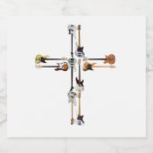 Guitar Lover | Guitar Cross Gift Alkoholflaschenetikett (Einzelnes Label)