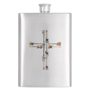 Guitar Lover   Guitar Cross Gift Flachmann