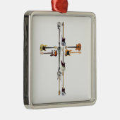 Guitar Lover | Guitar Cross Gift Ornament Aus Metall (Rechts)