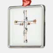 Guitar Lover | Guitar Cross Gift Ornament Aus Metall (Links)