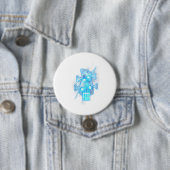 Guitar Lover Head Of A Bass Guitar Player Button (Beispiel)