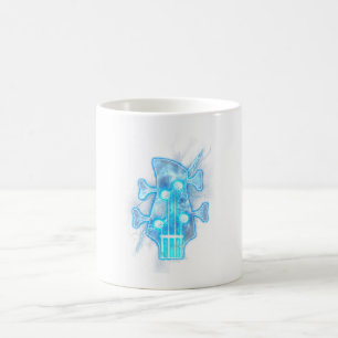 Guitar Lover Head Of A Bass Guitar Player Kaffeetasse