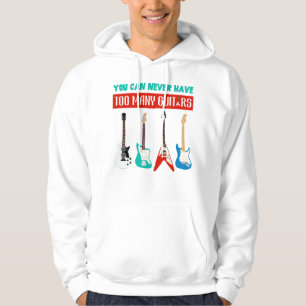 Guitar Lover Man kann nie viele Gitarren haben Hoodie