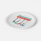 Guitar Lover | Man kann nie viele Gitarren haben Pappteller (Schrägansicht)