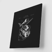 Guitar Lover | Martin Guitar Patent Quadratische Wanduhr (Winkel)