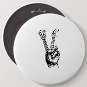 Guitar Lover | Say Hi Guitar Gift Button (Vorne & Hinten)