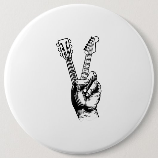 Guitar Lover | Say Hi Guitar Gift Button (Vorderseite)