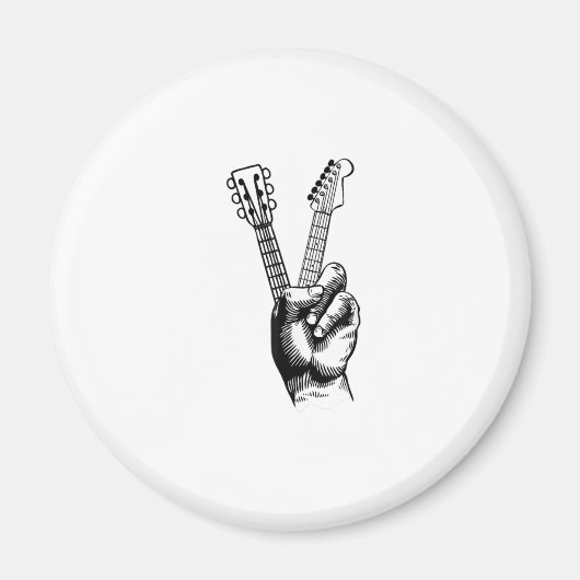 Guitar Lover | Say Hi Guitar Gift Magnet (Vorne)