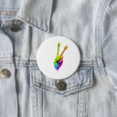 Guitar Lover | Say Hi Guitar Hands Geschenk Button (Beispiel)