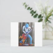 Guitar Man Postkarte (Stehend Vorderseite)
