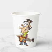 Guitar Man Rockstar Pappbecher (Vorderseite)