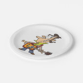 Guitar Man Rockstar Pappteller (Schrägansicht)