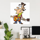 Guitar Man Rockstar Poster (Heimbüro)