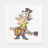 Guitar Man Rockstar Serviette (Vorderseite)