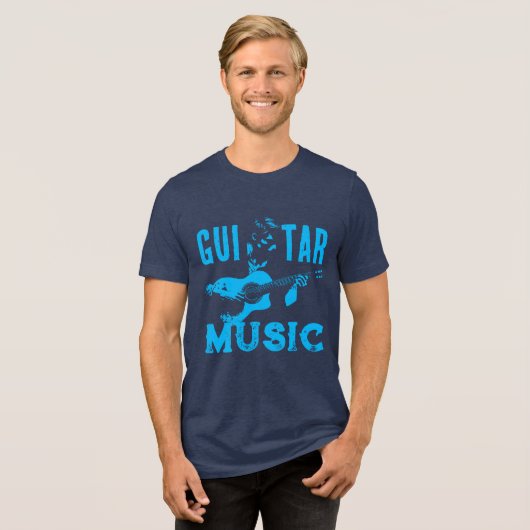 Guitar Man Tri-Blend Shirt (Vorderseite voll)