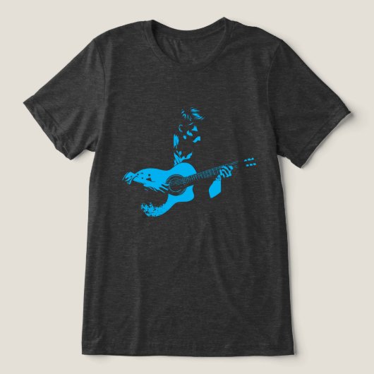 Guitar Man Tri-Blend Shirt (Design Vorderseite)