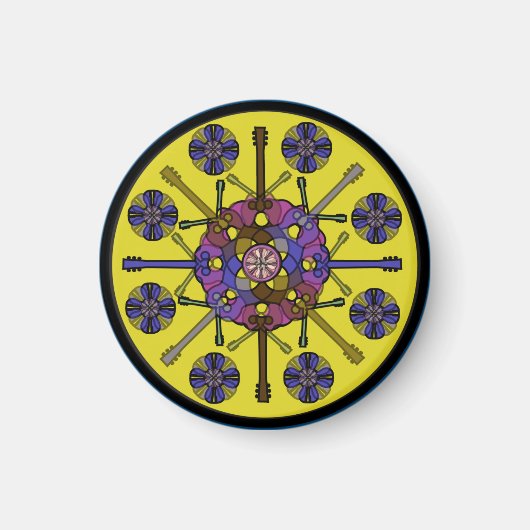 Guitar Mandala Magnet (Vorne)