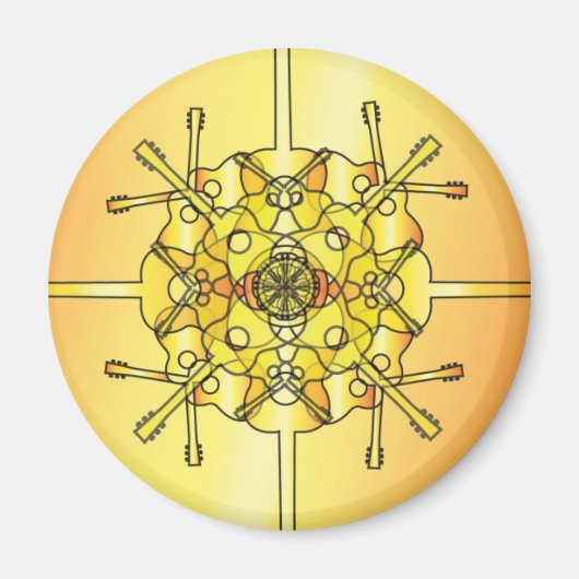 Guitar Mandala Magnet (Vorne)