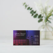 GUITAR Midnight Blues Music Business Cards Visitenkarte (Stehend Vorderseite)