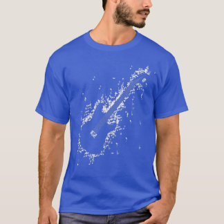 Guitar Motif Men Women Design Notes Electric T-Shirt