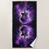 Guitar Music Beach Handtuch (Vorderseite)