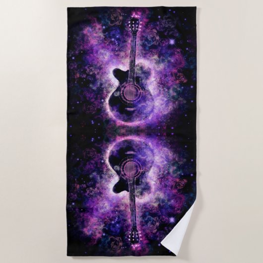 Guitar Music Beach Handtuch (Vorderseite)