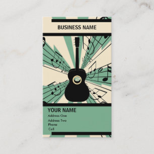 Guitar - Music Business Card Visitenkarte