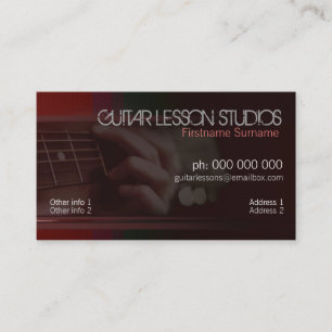 GUITAR Music Lessons Business Card Visitenkarte
