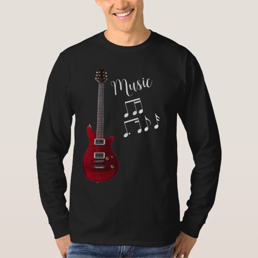 Guitar Music Long Sleeve Unisex T - Shirt (Vorderseite)