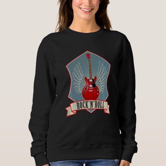 Guitar Music Roch N Roll Sweatshirt (Vorderseite)