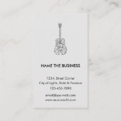 Guitar Music World Teacher Player Black Gold Imita Visitenkarte (Rückseite)