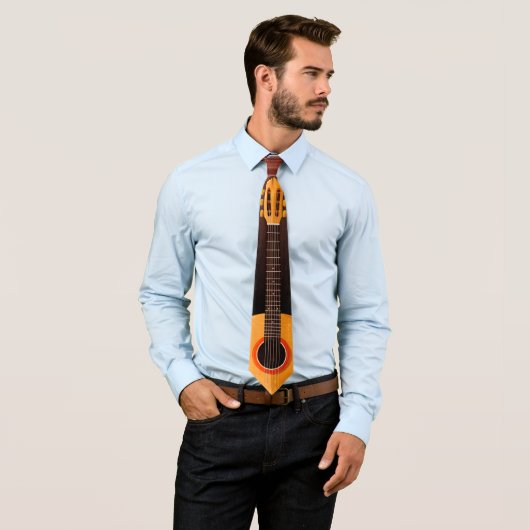 Guitar Necktie Music-Themed Design Version 1 Krawatte (Beispiel)