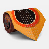 Guitar Necktie Music-Themed Design Version 1 Krawatte (Gerollt)