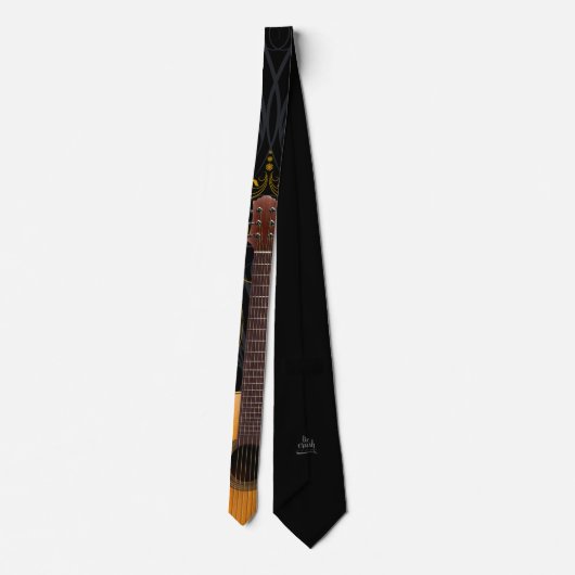 Guitar Necktie Music-Themed Design Version 4 Krawatte (Rückseite)