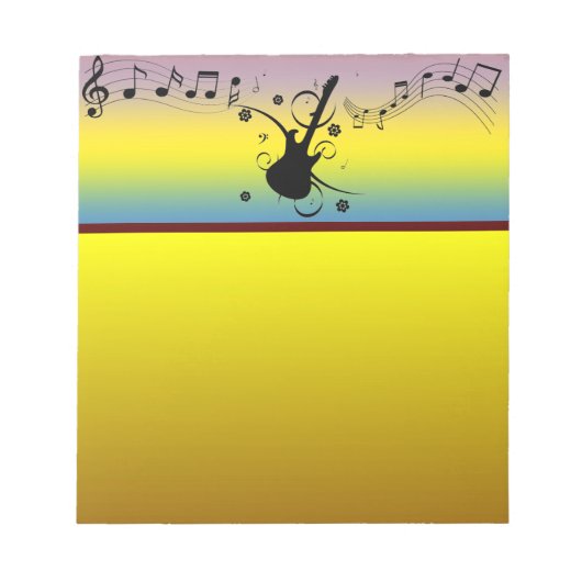 Guitar Notepad Notizblock (Vorderseite)
