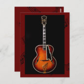 "Guitar Notes" Postkarte (Vorne/Hinten)