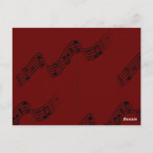 "Guitar Notes" Postkarte (Rückseite)