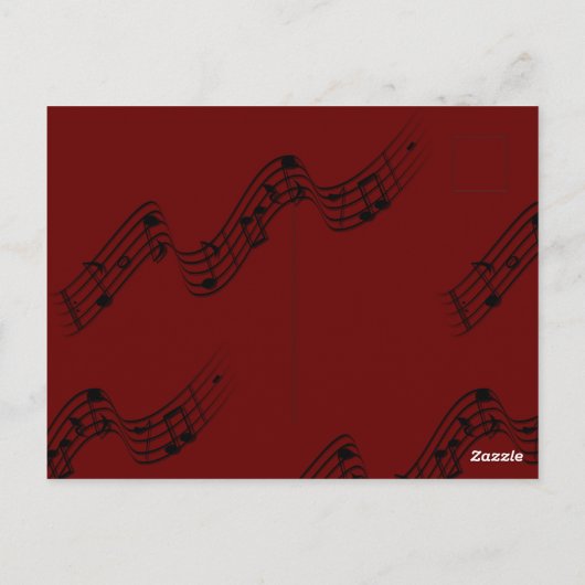 "Guitar Notes" Postkarte (Rückseite)