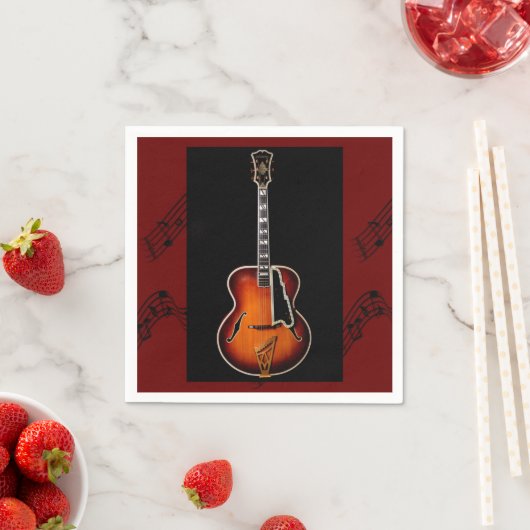 "Guitar Notes" Serviette (Beispiel)