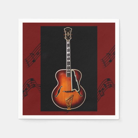"Guitar Notes" Serviette (Vorderseite)