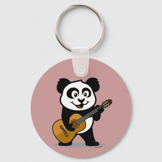Guitar Panda Schlüsselanhänger (Vorderseite)