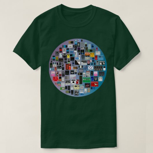 Guitar Pedal Collage T-Shirt (Design vorne)