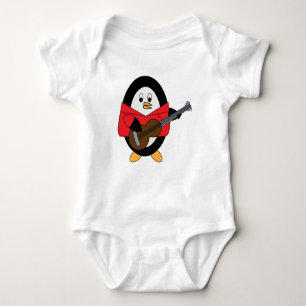 Guitar Penguin Süße Tier Baby Strampler