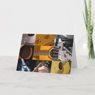 Guitar Photos Collage Karte