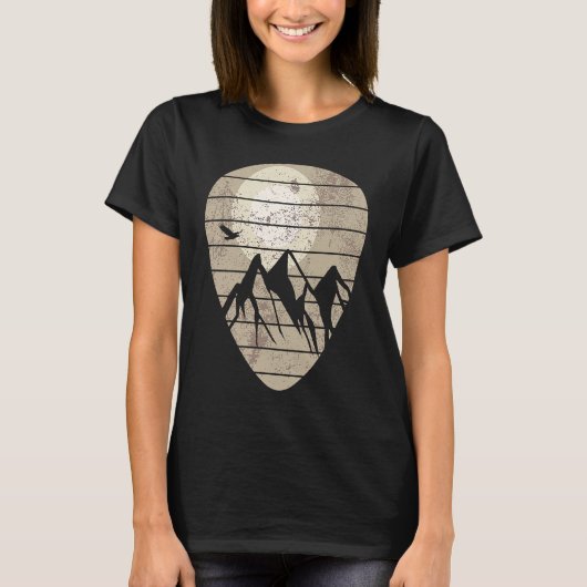 Guitar Pick Mountain Cool Guitar Player Guitarist  T-Shirt (Vorderseite)