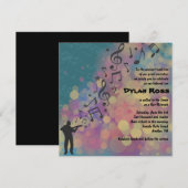 Guitar Player Bat Bar Mitzvah Einladung (Vorne/Hinten)